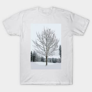 Abstract Snow Covered Tree T-Shirt